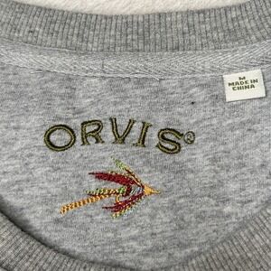 Orvis Women's Medium Gray Sweater Long Sleeve Crew‎ Neck Pullover